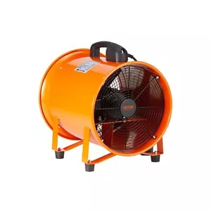 195W Portable Ventilator, 8 inch Heavy Duty Cylinder Fan with 16.4ft Duct Hose - Picture 1 of 11