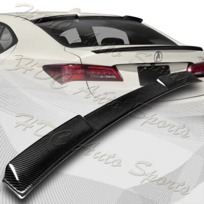 For 2015-2020 Acura TLX STP-Style Real Carbon Fiber Rear Window Roof Spoiler - Image 1 of 4