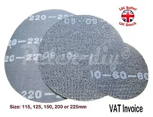 Feuille de ponçage maille abrasive finition plâtre bandes d'écran rondes 115-225 mm - Photo 1/1
