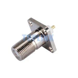 10x F Type Female Jack Connector Flange Panel Mount With Extended Dielectric New - Zdjęcie 1 z 3