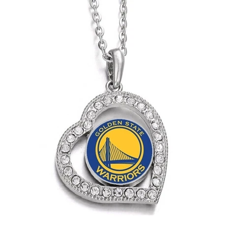 Golden State Warriors Womens Sterling Silver Link Chain Necklace And Pendant D19 Cover