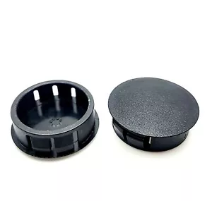 Tapones de bloqueo de orificio de panel de 1 1/4" negro nailon mate acabado cúpula cubiertas a presión - Imagen 1 de 9