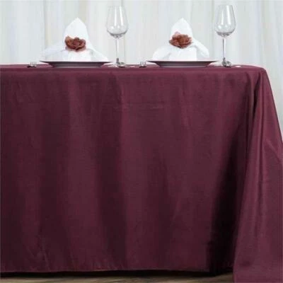 72x120" Polyester RECTANGULAR Tablecloth Wedding Table Linens Supplies Home - Image 1 of 4