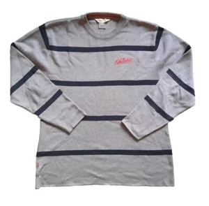Ecko Unltd Vintage 90’s Grey/Black Striped Long Sleeve Sweater  Men's Size: L - Picture 1 of 5