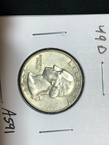 1949-D Washington Quarter - High Grade 90% Silver 25C - A591 Cover
