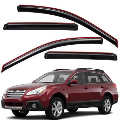 For 2010-2014 Subaru Outback In-Channel Window Visors Sun Rain Guards Vent Shade Foto 1 de 4
