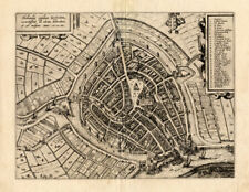 Antique Map-GOUDA-NETHERLANDS-Guicciardini-1613