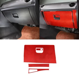 Car Glovebox Trim Panel For Mazda MX-5 2009-2014 Carbon Fiber 4PCS Red - Picture 1 of 11