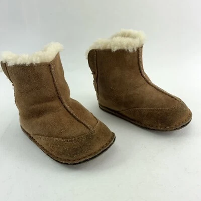 UGG Australia Infant Toddler Kids Brown Suede Boot 5206 Sz M Girl Boy Sheepskin - Image 1 of 4