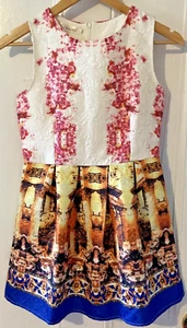 S.R. Seoul Sunshine Korea Colorful Pleated Printed Dress Kids/Juniors/Teen - Picture 1 of 13