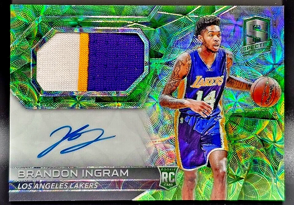 PARCHE PRIZM VERDE NEÓN BRANDON INGRAM 16-17 SPECTRA AUTOMÁTICO NOVATO RC RPA 23/25 Foto 1 de 3