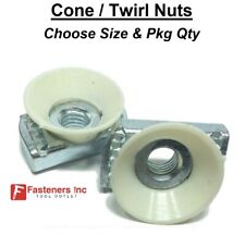 Cone / Twirl Nuts For Unistrut Channel (choose Size & Pkg Qty) Standard Channel