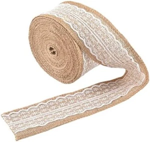 Decorative Designer Burlap Ribbons for Party Decor Projects and Gift Baskets (10 - Picture 1 of 1