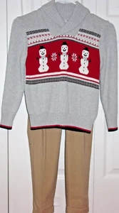 Boys size 6 Wonder Nation khaki pants & Grmboree sweater - Picture 1 of 7
