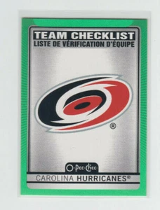 21/22 OPC Carolina Hurricanes Team Checklist Neon Green Border #556 Ltd #/50 - Picture 1 of 2