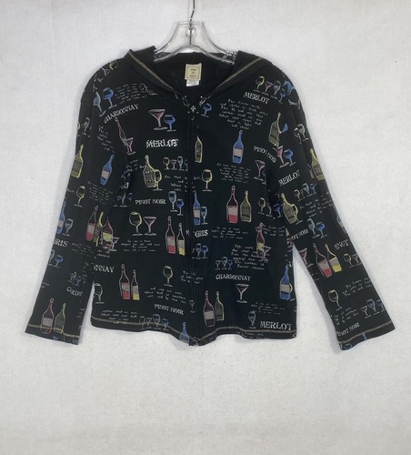 VETEMENTS Jess & Jane Felpa con Cappuccio Donna Amanti del Vino Strass Full Zip Medium