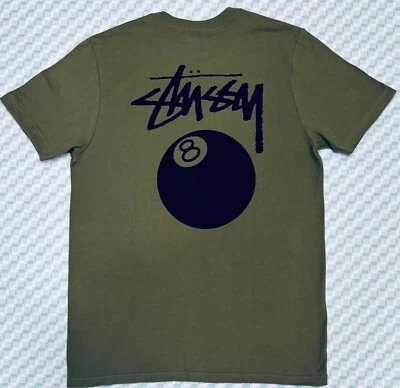 AUTÉNTICA CAMISETA STUSSY 8 bolas nuevas tallas oliva - XS, SM Y MD Foto 1 de 4