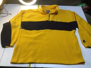 Michigan Wolverines Starter Herren Gr. XL Pullover Fleece 1/4 Zip gelb - Bild 1 von 9