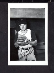 Dick Schofield Signed George Brace Photo Pittsburgh Pirates SHIPPING IS FREE