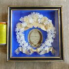 LARGE &amp; RARE ANTIQUE RELIQUARY MOURNING HAIR ART FRAME DATED 1884