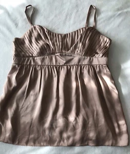 International Concepts Sz 12 Baby Doll Smoky Rose Gold Silk Skirted Camisole NWT - Picture 1 of 8