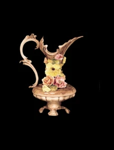 Capodimonte Floral Pitcher Sz Large -- Made in Italy  - Picture 1 of 5
