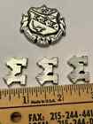Sigma Sigma SIgma Pewter Square Crest Shield and Greek Letter Set