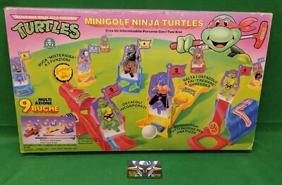 TMNT Teenage Mutant Ninja Turtles, MINIGOLF NINJA TURTLES, REMCO 1990 NEW MISB. - Immagine 1 di 4