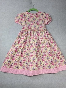Mousefeathers Vintage Kleid, Mädchen, Größe 6x, rosa und lila geblümt, klassisch - Bild 1 von 7