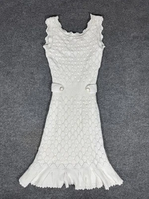 Lilly Pulitzer Dress Womens Small Resort White Crochet Knit Villa Sweater Dress - Image 1 of 4