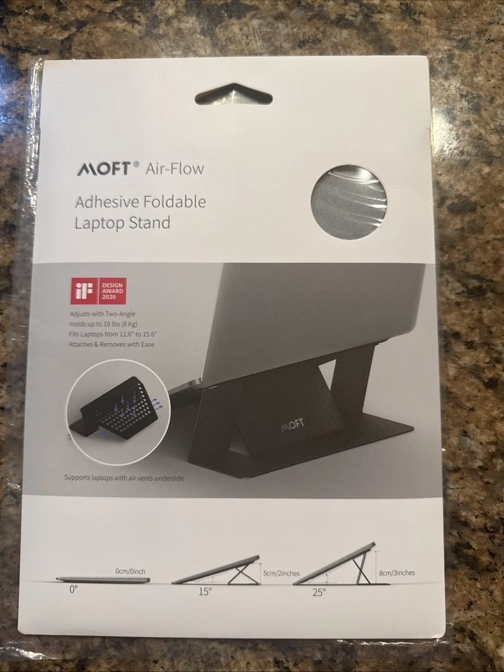 MOFT Lightweight Portable Laptop  Adjustable Stand Silver MacBook Universal - Image 1 of 4