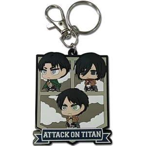Attack on Titan - Chibi Levi, Eren &amp; Mikasa Schlüsselanhänger (2,5", Acryl) - toll - Bild 1 von 1