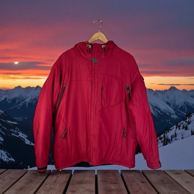 Chaqueta con Capucha GAP Artic Expedition Para Hombre Cremallera Completa Roja Grande Abrigo Pesado Exterior Foto 1 de 4