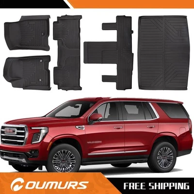 TPE All Weather Floor Mats Protection Accessories For Chevrolet Suburban 2021-25 - Изображение 1 из 4