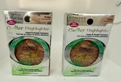 PACK  2 Physicians Formula Butter Cream To Powder Highlighter PF10564 Rose Gold - Image 1 of 4
