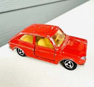Majorette Fiat 127 No 203 Red Opening Doors Made in France with dog 1/55 Scale - Picture 1 of 6