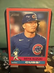 2025 Topps Heritage - Seiya Suzuki #253 bordo rosso - Foto 1 di 2