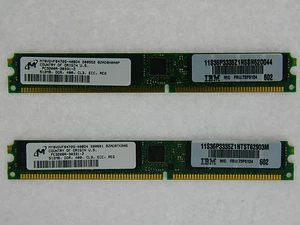 1GB 2x512MB IBM BladeCenter LS20 Micron VLP PC3200/DDR400 ECC Reg SDRAM 73P5124 - Picture 1 of 1