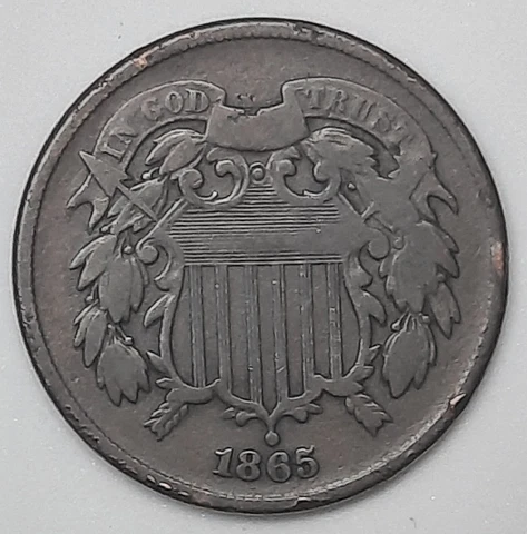 1865 Two Cent Piece! Cover