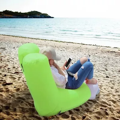 Tumbona Inflable Aire Sofá Cama Silla Sofá con Bolsa Organizadora Portátil Impermeable Foto 1 de 4