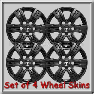 Black 17" Ford Ranger Wheel Skins Hubcaps 2019-2023 Black Wheel Covers - Picture 1 of 4