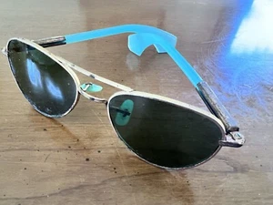 Vintage Aviator Sunglasses w Turquoise Bakelite (?) Accents-For Display/Prop - Picture 1 of 13
