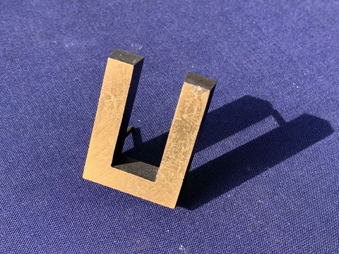 Letter U Vintage 1980's Metal Letters Made in Europe Hand Made 3D FREE POST Cover