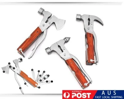 Au Multifunctional Axe Hammer Life-saving Tapered Ram's Horn Safety Hammer Camp - image 1 of 4