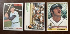 Bill Freehan Detroit Tigers  3  Diff Topps 1970 , 1973 1976 EX Or Better Nice