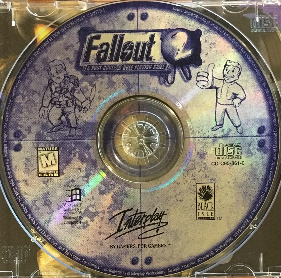 Fallout 2 PC Computer Game 1998 Windows CD-ROM DISC Only TESTED WORKING - Image 1 of 1