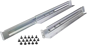 4-Post Universal Rack Mount Rail Kit for Server Cabinets Silver Heavy Duty - Picture 1 of 3