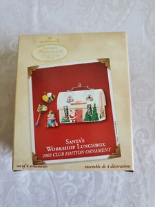 Hallmark Keepsake Ornament SANTA'S WORKSHOP Lunchbox 2002 Club Edition NIB - Picture 1 of 3