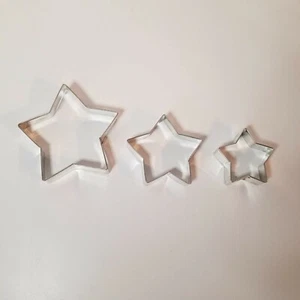 Star Cookie and Pastry Cutter, Three Different Sizes, Holiday Baking Forms Molds - Picture 1 of 10