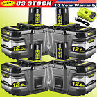 4x 12.0Ah For RYOBI P108 One Plus High Capacity Battery 18 Volt Lithium-Ion New